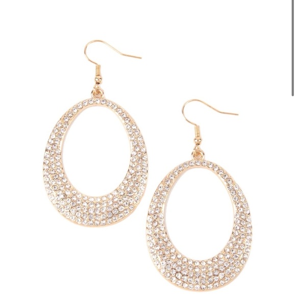 STORYBOOK BRIDE - GOLD EARRINGS. NEW - Picture 3 of 3